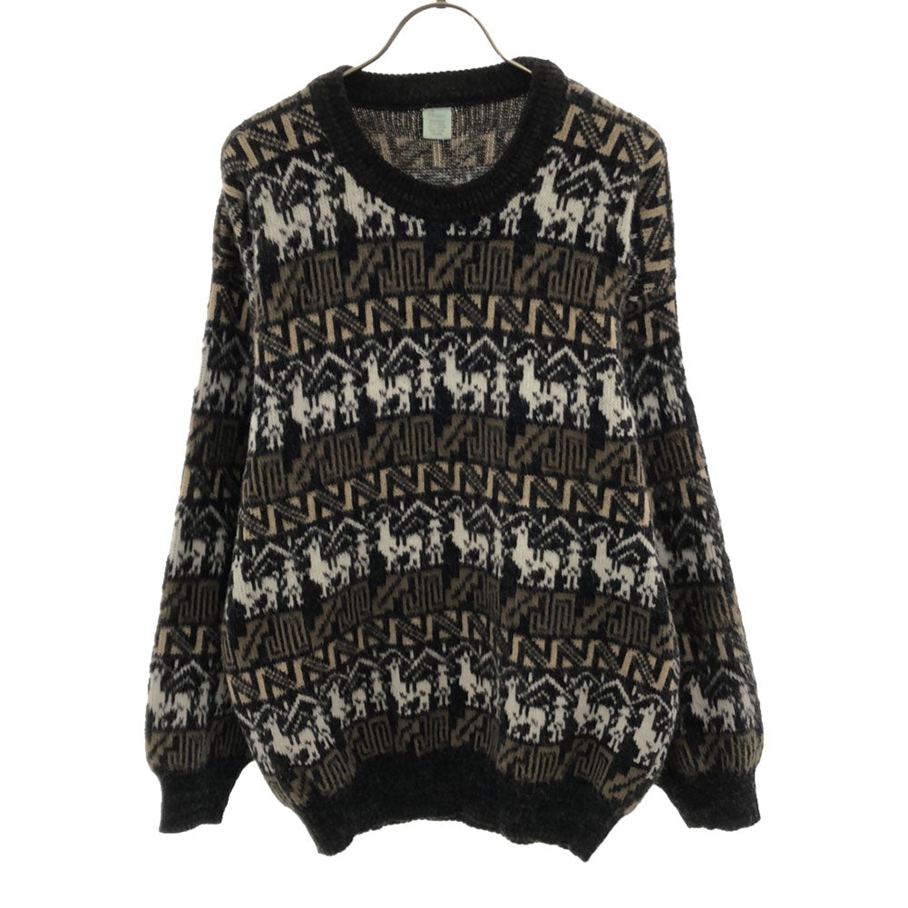 オールド 90s エスニック柄 長袖 ニット OLD セーター メンズ