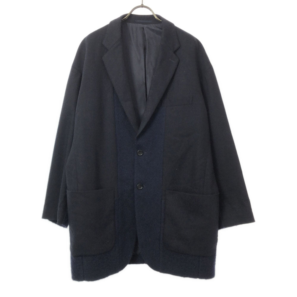 EN ROUTE アンルート 日本製 ウールブレンド 切替 テーラードジャケット 1 ネイビー UNITED ARROWS メンズ