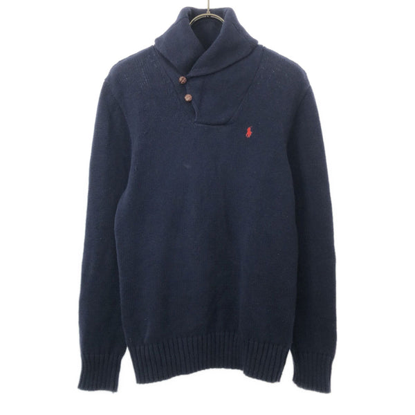 ポロバイラルフローレン 長袖 ショールカラー コットンニット セーター 160 ネイビー Polo by Ralph Lauren キッズ