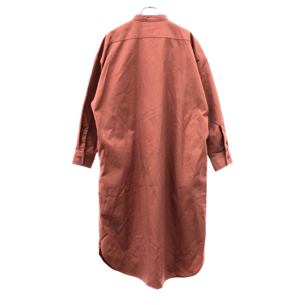 UNIVERSAL OVERALL ユニバーサルオーバーオール シップスエニィ 長袖 バンドカラーウォッシャブルソフトワーク ワンピース F ピンク SHIPS any U2132844AN レディース