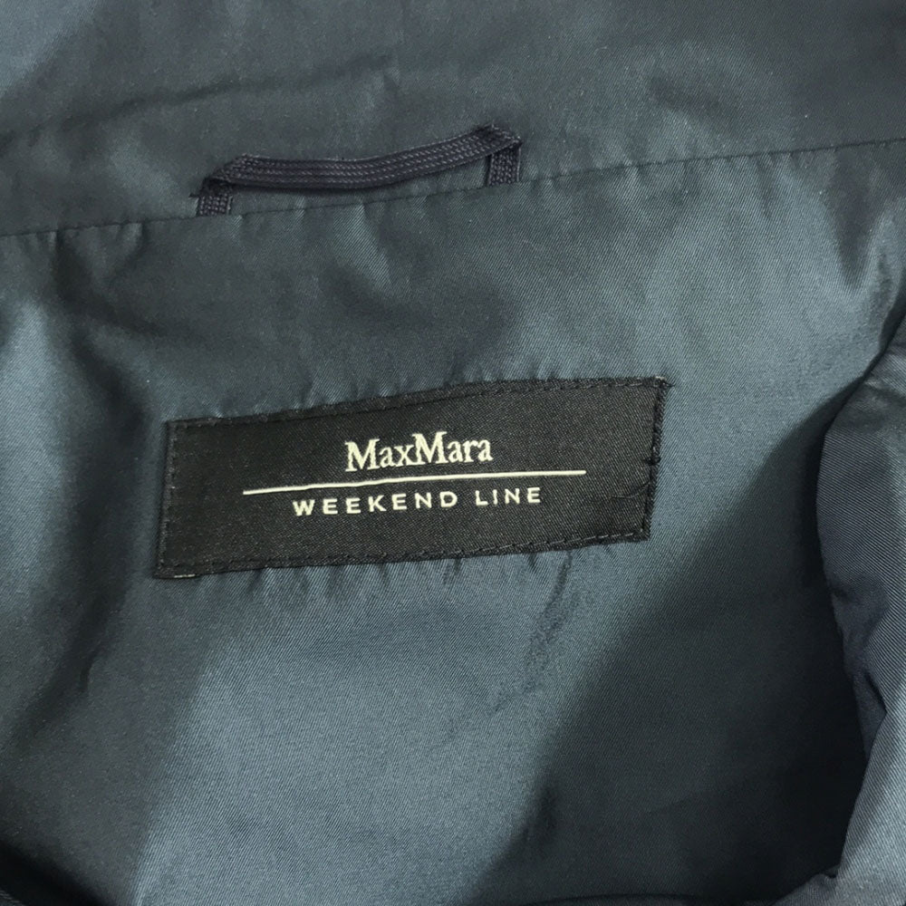 マックスマーラ ウィークエンド ライン 7分袖 スタンドカラーショート ジャケット 36 ネイビー Max Mara Weekend LINE レディース