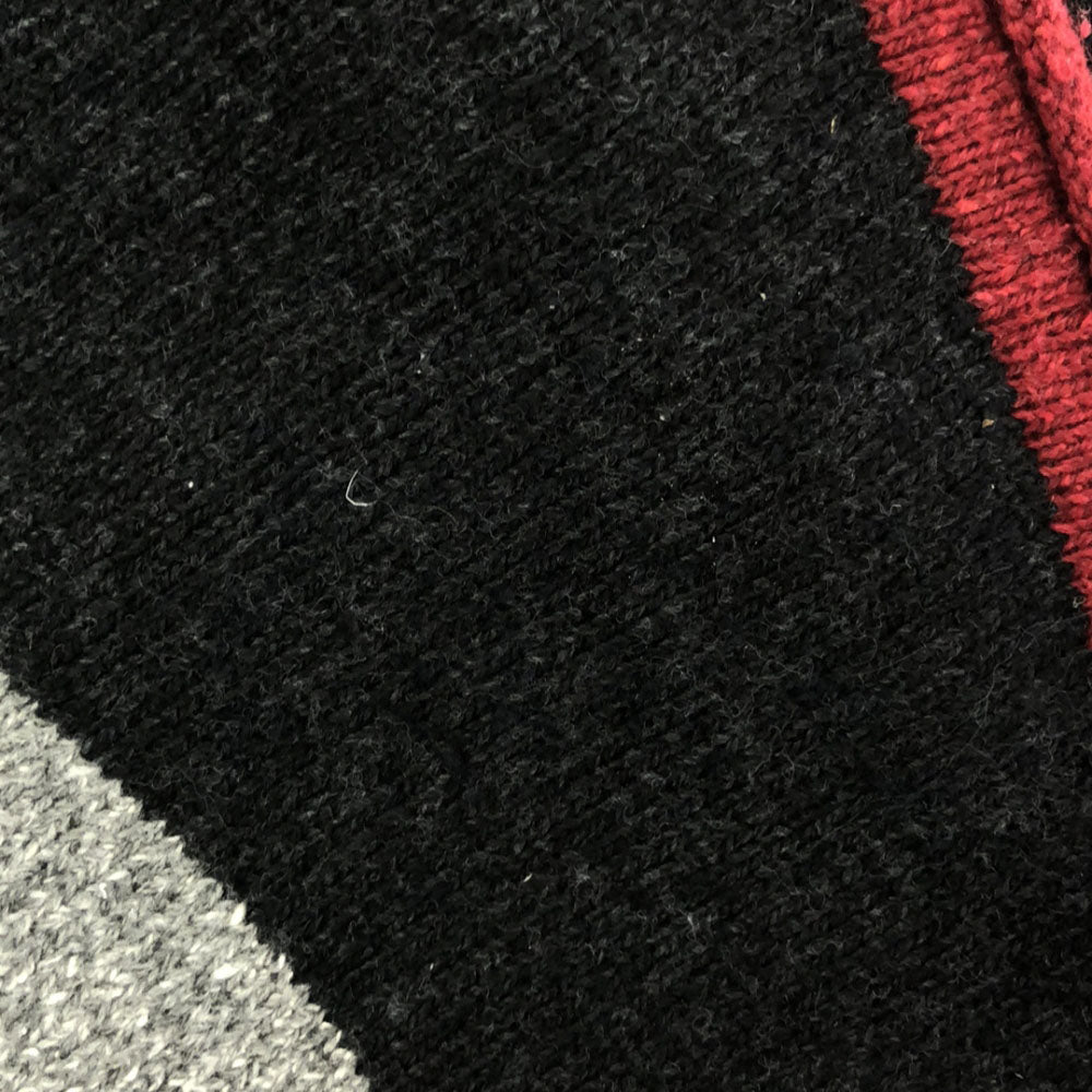 patagonia パタゴニア 50645 ボーダー柄 Vネック ロイスリー ポンチョ M/L グレー×ブラック アウトドア レディース