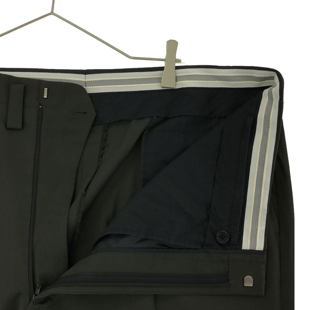 Loro Piana ロロピアーナ 刺繍 ツータック ウールパンツ グリーン系 メンズ