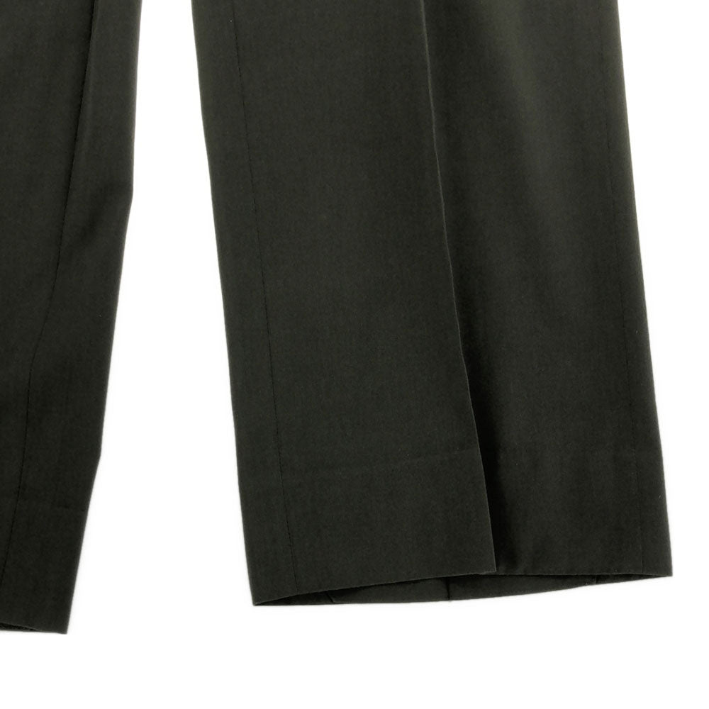 Loro Piana ロロピアーナ 刺繍 ツータック ウールパンツ グリーン系 メンズ