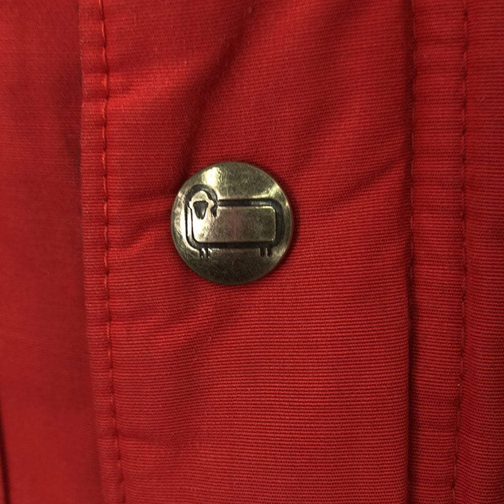 WOOLRICH ウールリッチ 80s USA製 ヴィンテージ 紺タグ フーディー ジャケット レッド 裏チェック柄 レディース