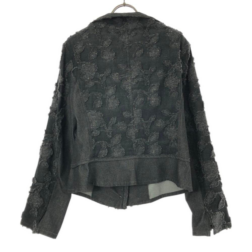 ケイコ キシ 日本製 総柄 デニムジャケット 1 ブラック KEIKO KISHI レディース