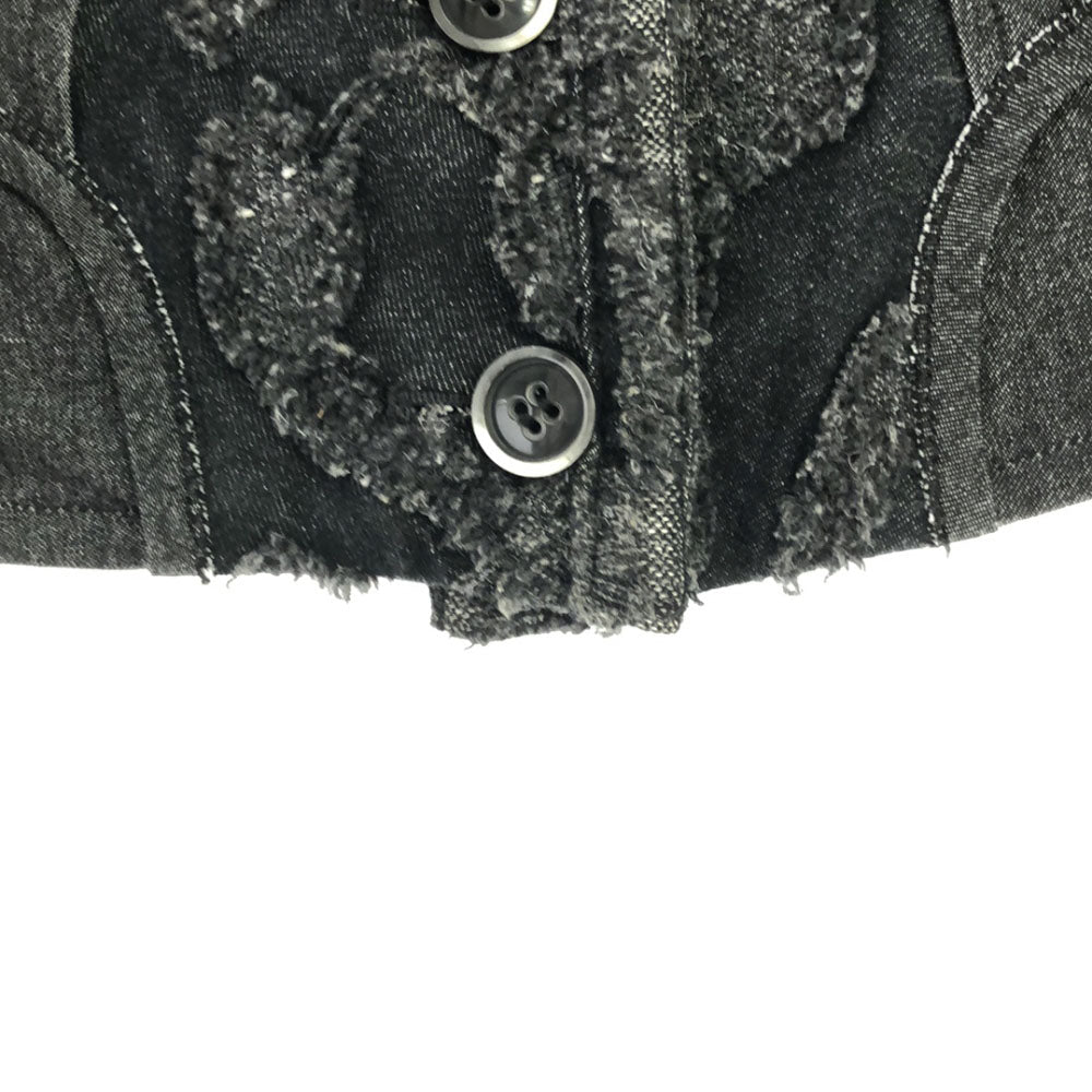 ケイコ キシ 日本製 総柄 デニムジャケット 1 ブラック KEIKO KISHI レディース