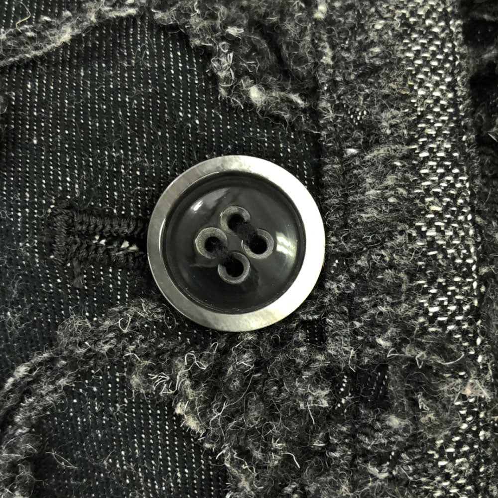 ケイコ キシ 日本製 総柄 デニムジャケット 1 ブラック KEIKO KISHI レディース