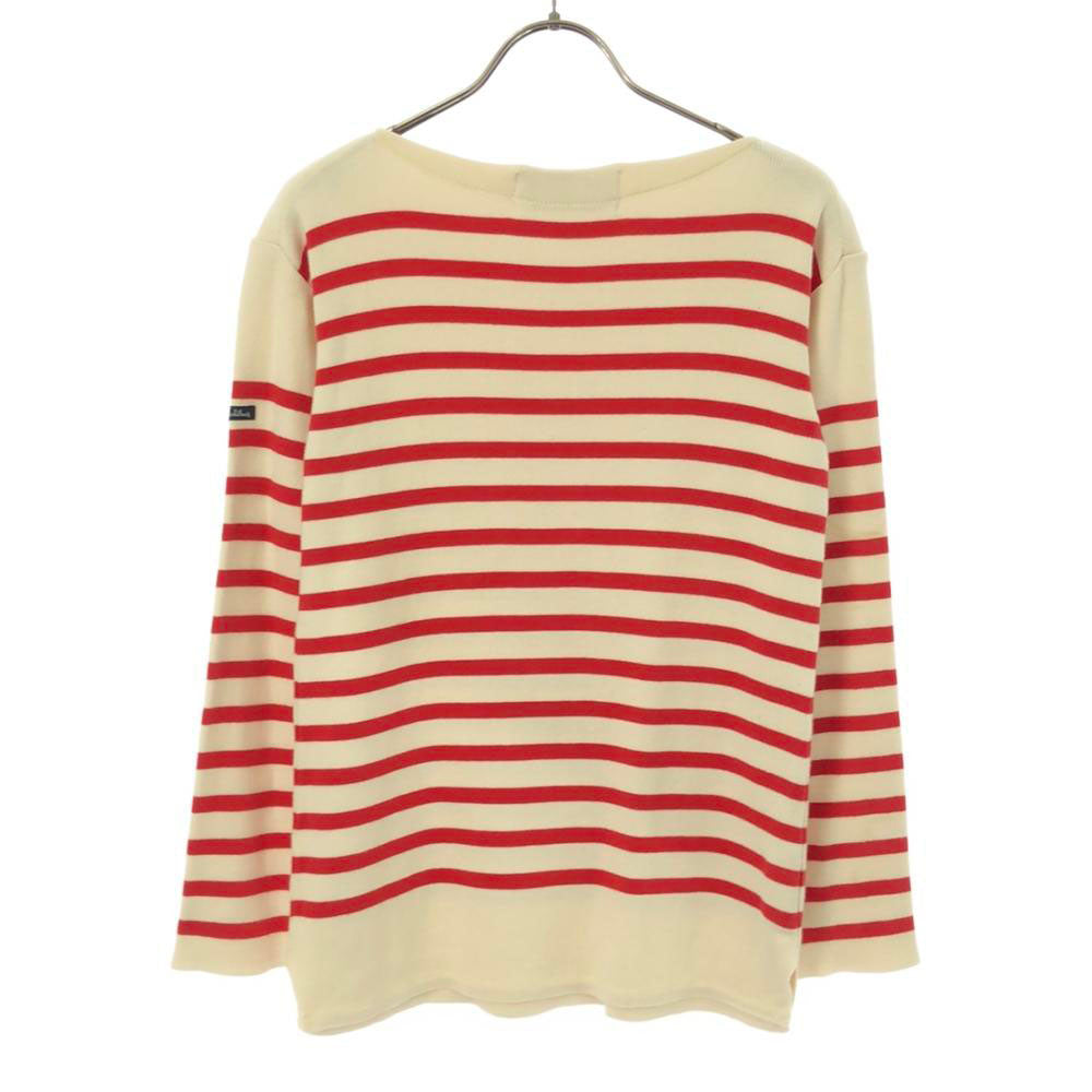 Fileuse d’Arvor フィールズダルボー フランス製 ボーダー 長袖 バスクシャツ XS ホワイト カットソー レディース