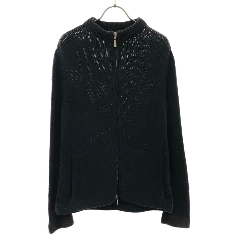 MAX&CO マックスアンドコー イタリア製 長袖 コットン ニットジャケット S ネイビー メンズ