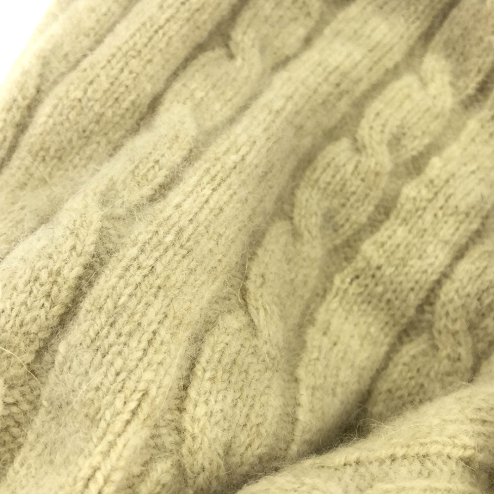 Rene ルネ 日本製 アンゴラブレンド ノースリーブ タートルネック ニット 36 アイボリー レディース