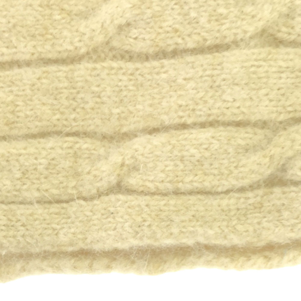 Rene ルネ 日本製 アンゴラブレンド ノースリーブ タートルネック ニット 36 アイボリー レディース