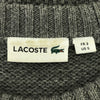 ラコステ 長袖 ケーブル編 セーター S グレー×ネイビー LACOSTE ニット メンズ