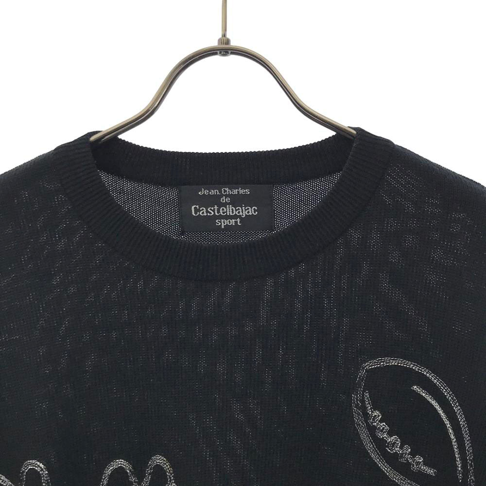 Jean charles de Castelbajac ジャンシャルルドカステルバジャック イタリア製 トムとジェリー 長袖 コットン ニット ブラック セーター メンズ