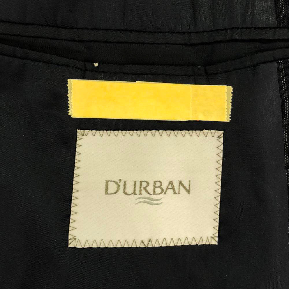 Durban ダーバン ウールブレンド ストライプ スーツ 上下 セットアップ チャコールグレー メンズ