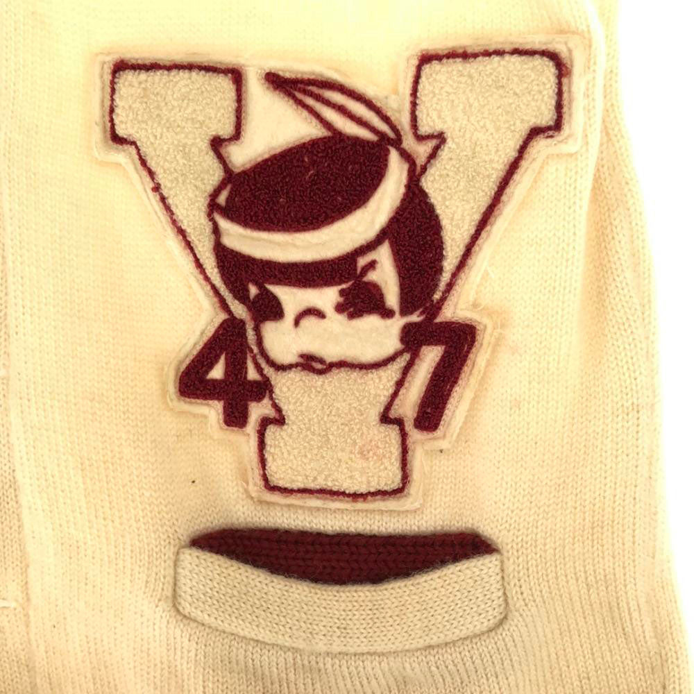 VINTAGE ヴィンテージ 40s 50s レタード 長袖 ニットカーディガン ホワイト レディース