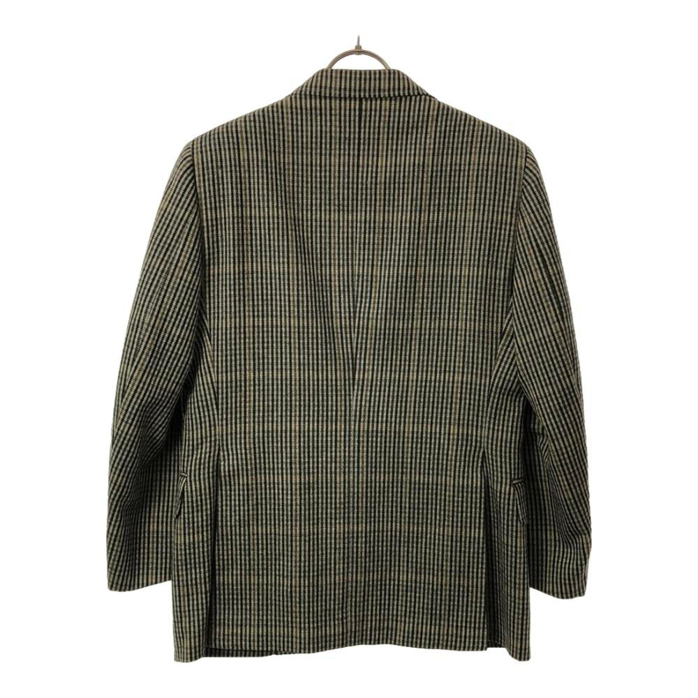 Burberrys バーバリーズ 90s ウール オールド チェック柄 テーラードジャケット ブラック×ベージュ系 サイドベンツ メンズ