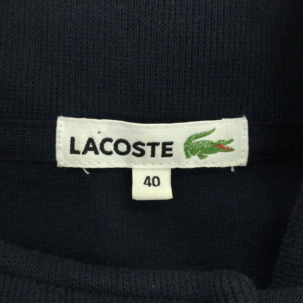 ラコステ 長袖 スウェット ライダースジャケット 40 ネイビー LACOSTE レディース