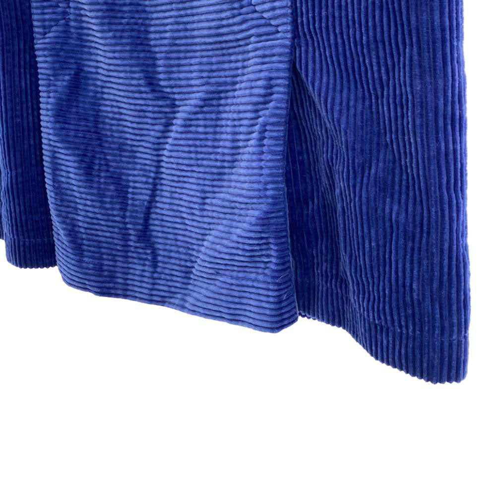 Christian Dior SPORTS クリスチャンディオールスポーツ 80s コーデュロイ ミディスカート S ブルー系 オールド ヴィンテージ レディース