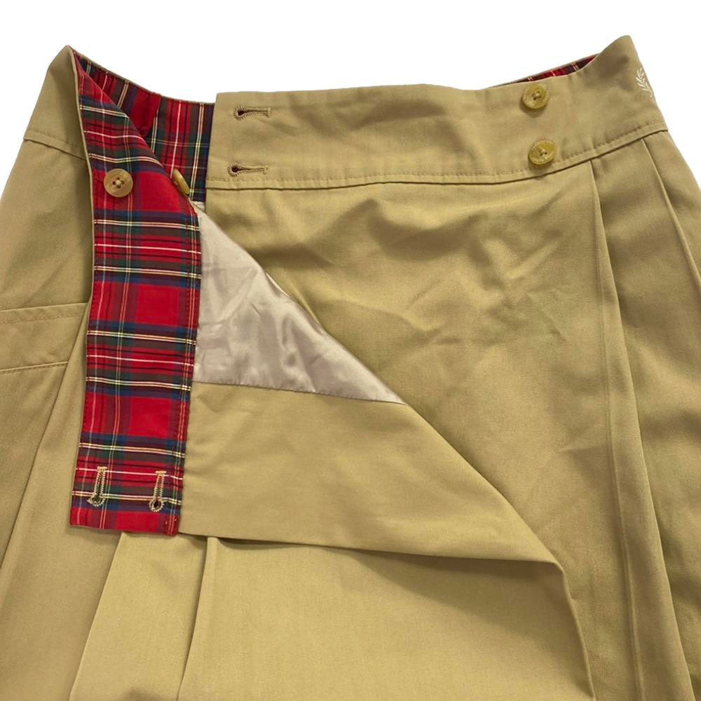 フレッドペリー F8484 ミモレ丈 ラップスカート 8 ベージュ FRED PERRY レディース