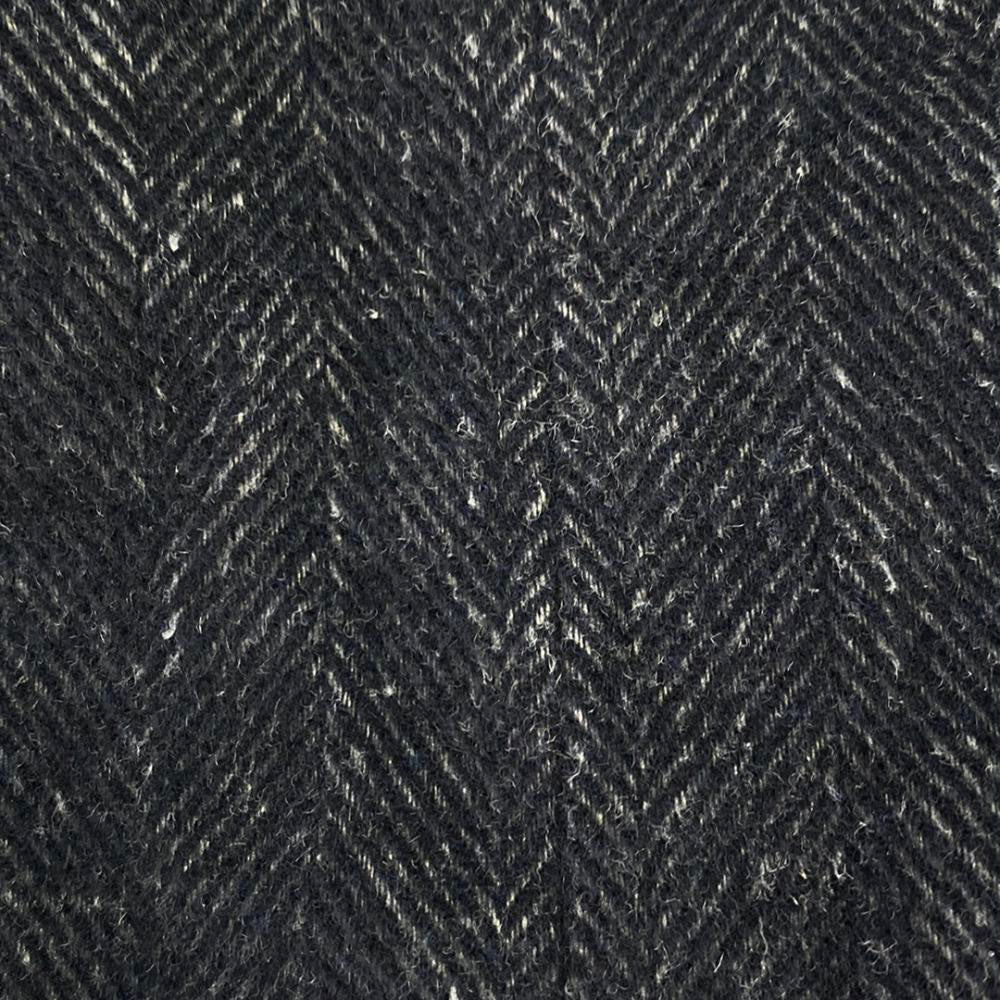 未使用 ミズイロインド 日本製 ウールブレンド ヘリンボーン柄 ロングスカート ネイビー系 mizuiro ind レディース