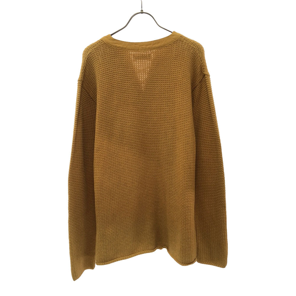 RADIALL ラディアル 日本製 長袖 レースアップ セーター M イエロー コットンニット メンズ