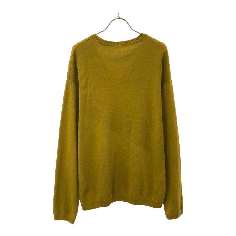 crepuscule クレプスキュール 長袖 Vネック コットンニット セーター 1 イエロー メンズ