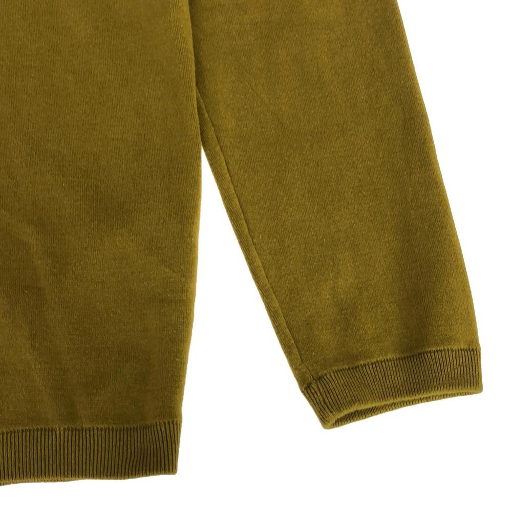 crepuscule クレプスキュール 長袖 Vネック コットンニット セーター 1 イエロー メンズ