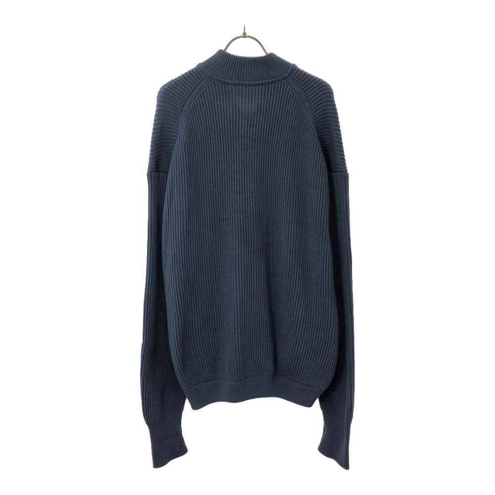crepuscule クレプスキュール 日本製 長袖 コットン ニットジャケット 1 ブルー セーター メンズ