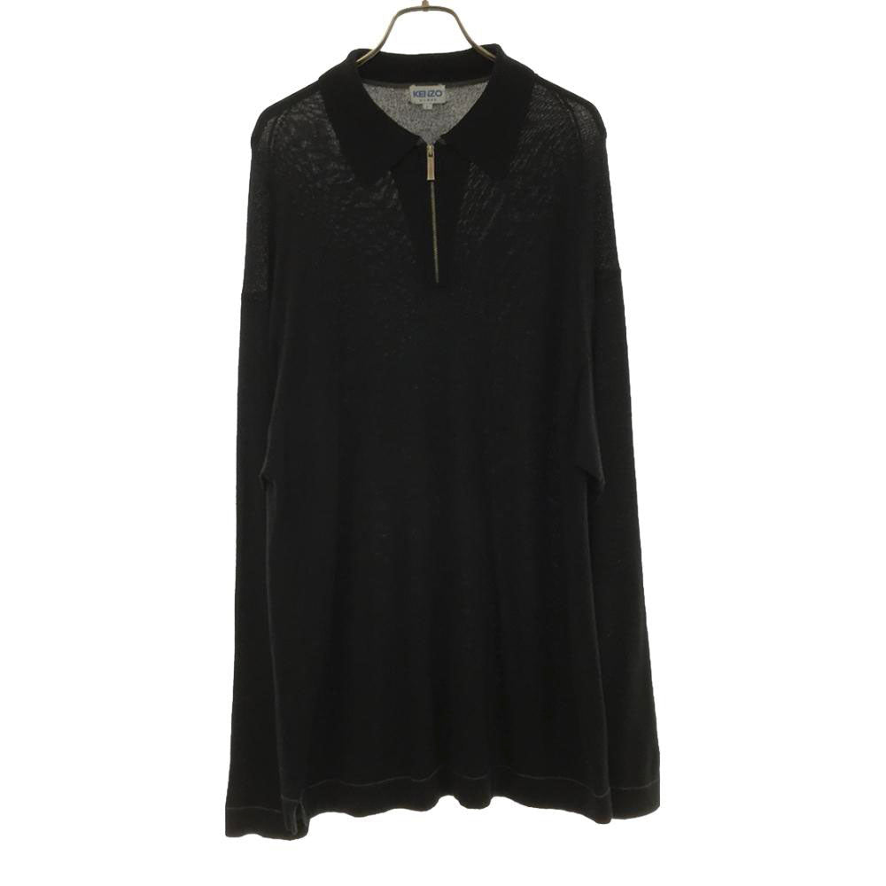 KENZO HOMME ケンゾーオム 90s オールド 長袖 ハーフジップ セーター F ブラック ニット メンズ