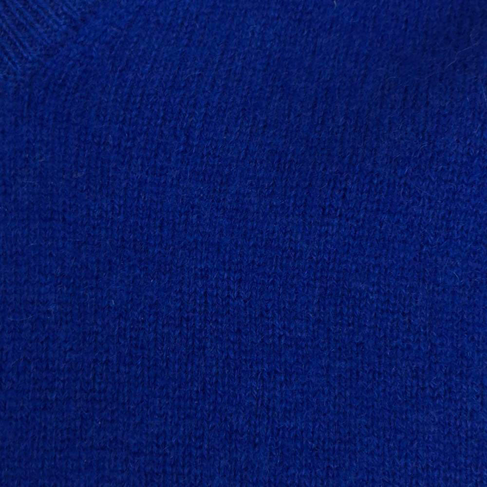 Y's ワイズ 80s 日本製 ウール ヴィンテージ 半袖 セーター ブルー ニット YH-K09-148 レディース