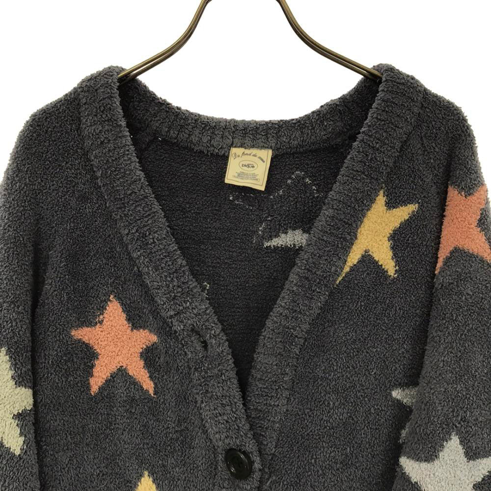 ジェラートピケ 星柄 長袖 ルームウェア ブルーグレー gelato pique ジェラピケ レディース