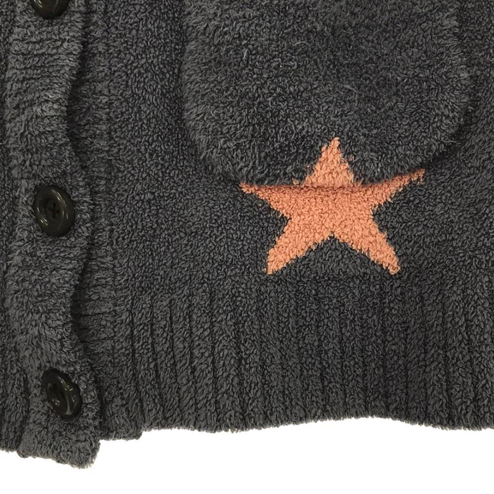 ジェラートピケ 星柄 長袖 ルームウェア ブルーグレー gelato pique ジェラピケ レディース