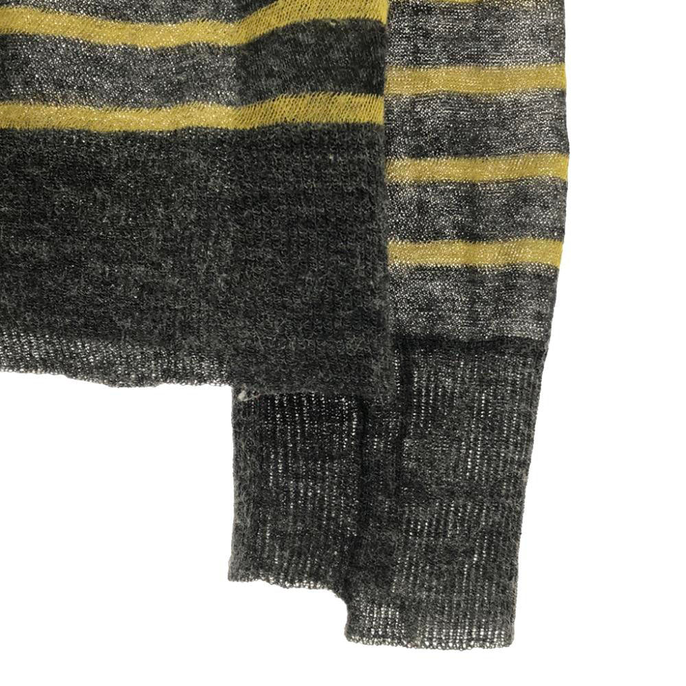 Alexander Wang アレキサンダーワン ボーダー 長袖 ニット S グレー×イエロー セーター レディース