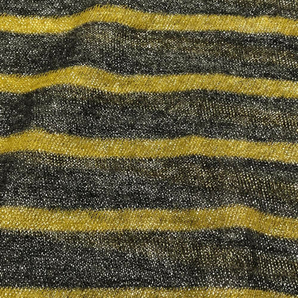 Alexander Wang アレキサンダーワン ボーダー 長袖 ニット S グレー×イエロー セーター レディース