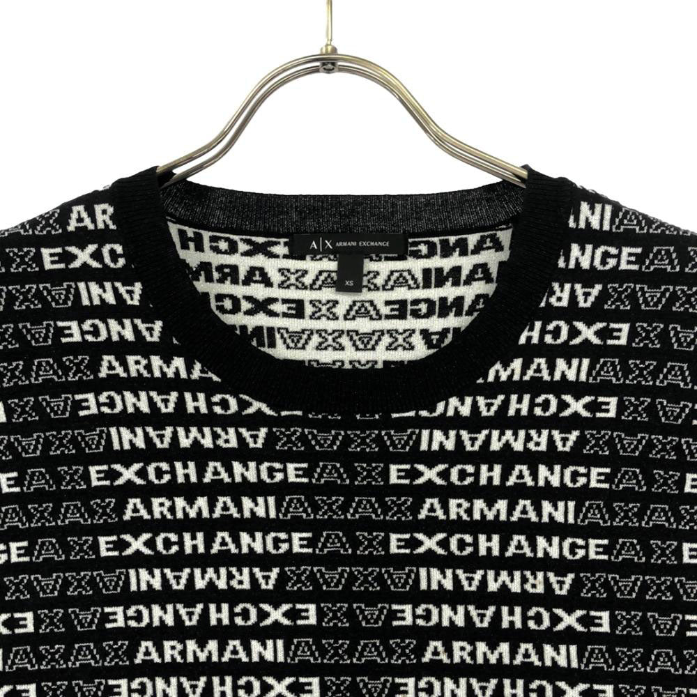 ARMANI EXCHANGE アルマーニエクスチェンジ ロゴ 長袖 セーター XS ブラック ニット レディース