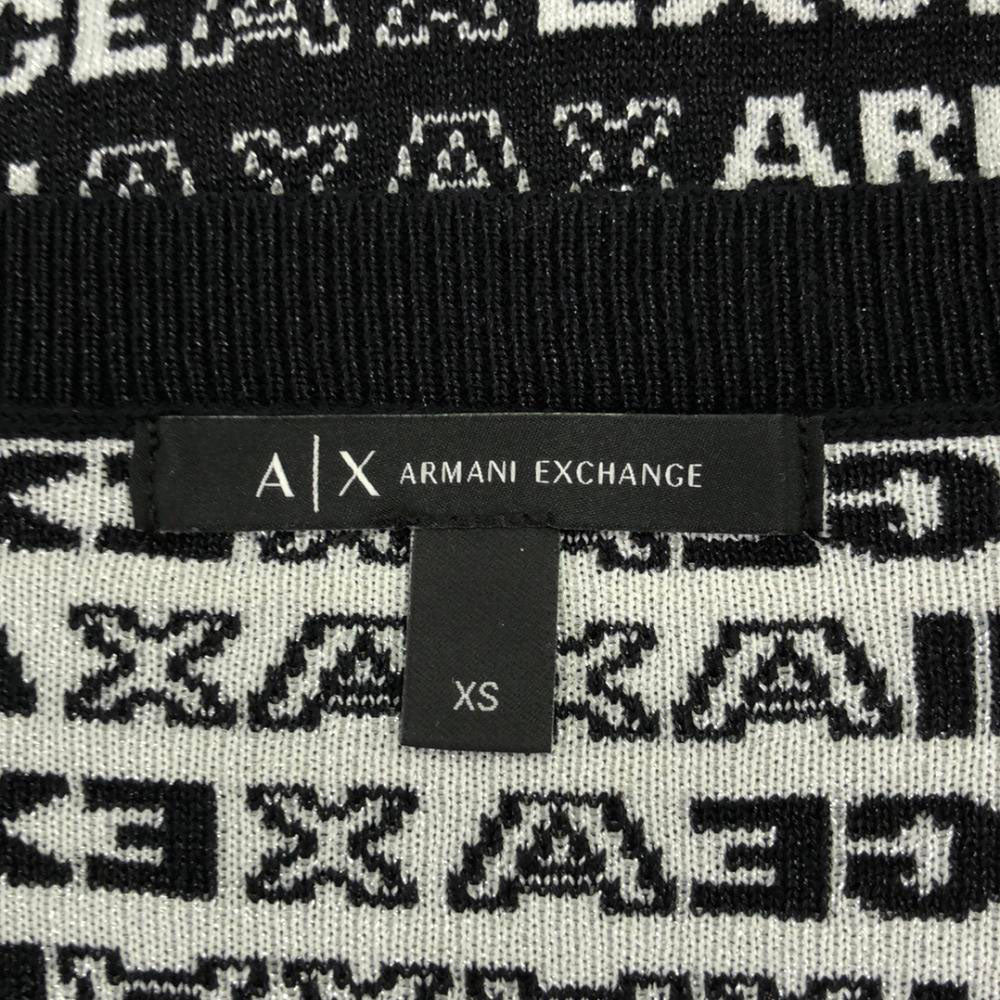 ARMANI EXCHANGE アルマーニエクスチェンジ ロゴ 長袖 セーター XS ブラック ニット レディース