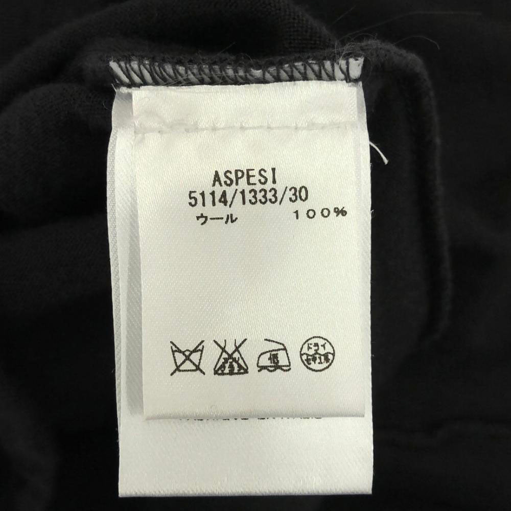 ASPESI アスペジ イタリア製 ウール100% 長袖 カーディガン XS ブラック レディース