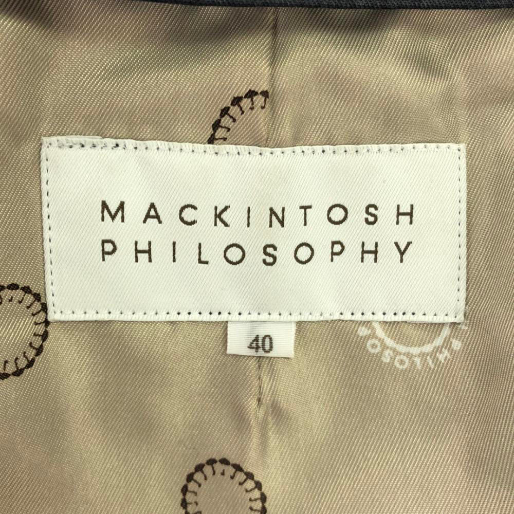 MACKINTOSH PHILOSOPHY マッキントッシュフィロソフィー 日本製 三陽商会 ステンカラーコート 40 ネイビー ライナー付き メンズ