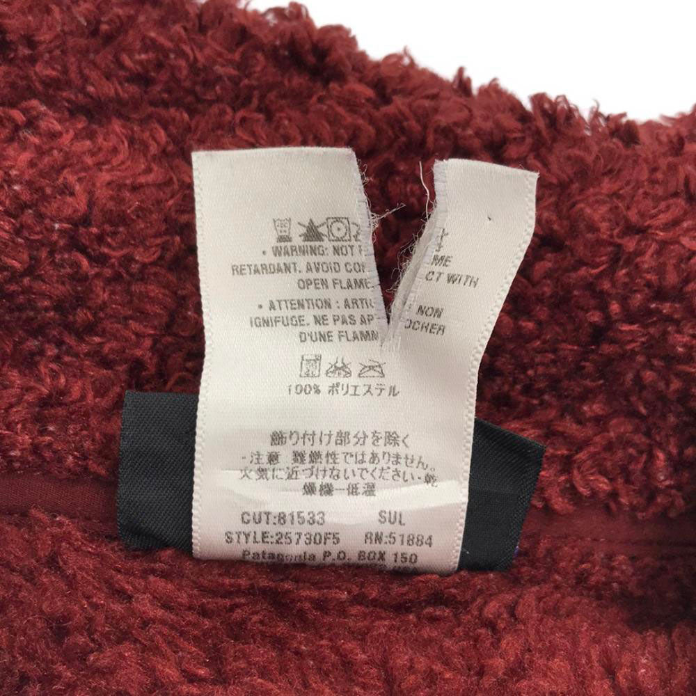 patagonia パタゴニア 長袖 ボア ジップパーカー M レッド系 アウトドア 25730F5 レディース