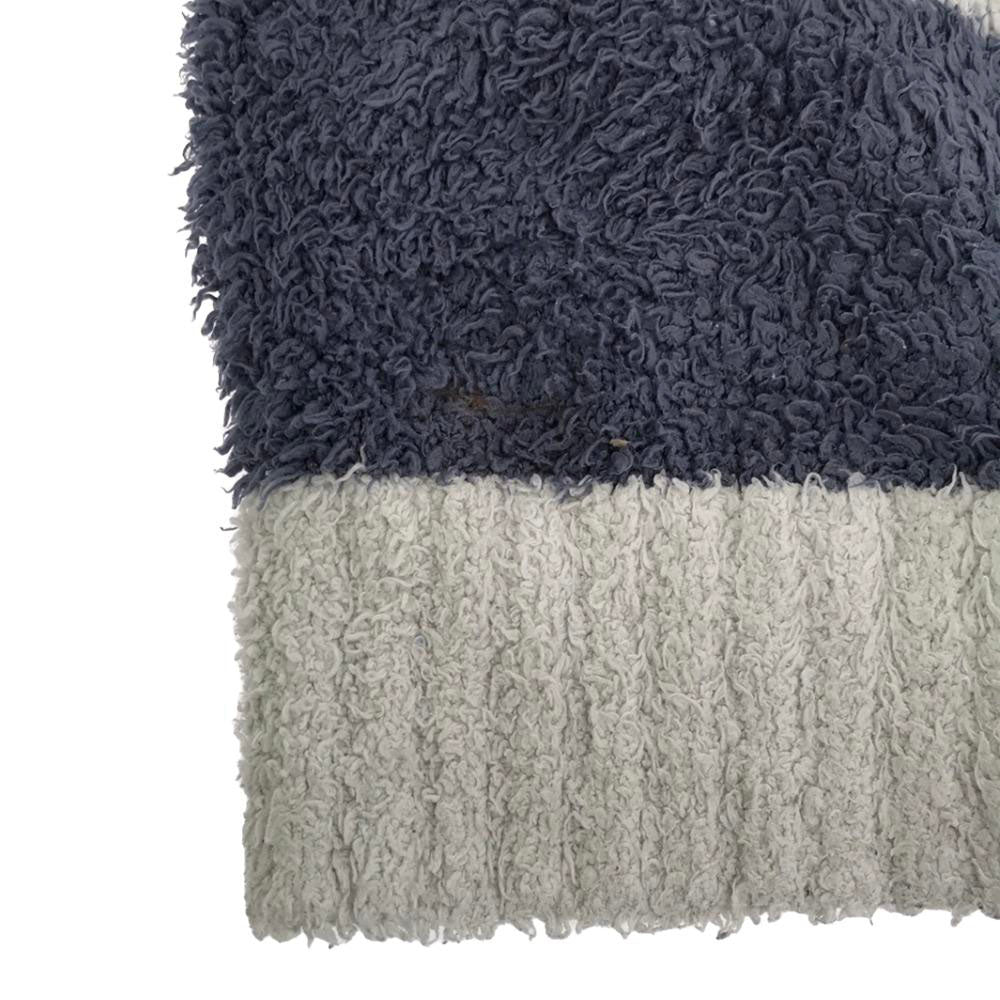 ジェラートピケ オム ボーダー柄 長袖 ジップパーカー ルームウェア M グレー系 GELATO PIQUE HOMME ジェラピケ ふわもこ ボア メンズ