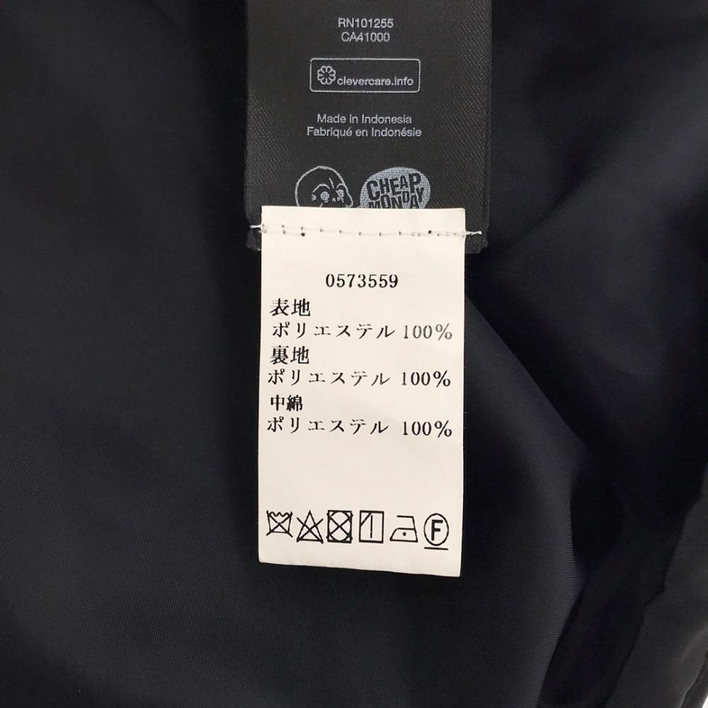 CHEAP MONDAY チープマンデー ロゴタグ ハーフジップ 中綿ジャケット M ブラック パーカー プルオーバー レディース