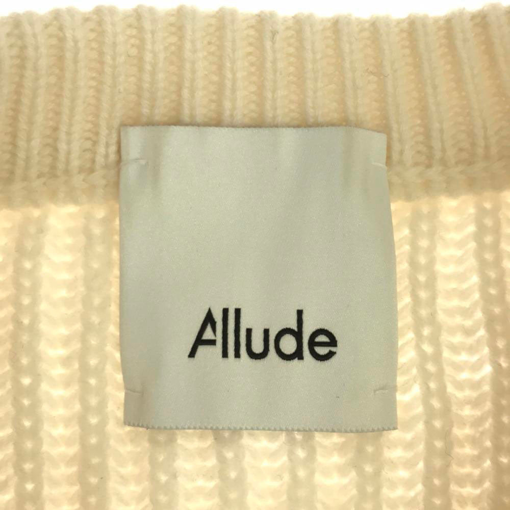 アリュード カシミアブレンド 長袖 ニット M ホワイト系 セーター クルーネック レディース