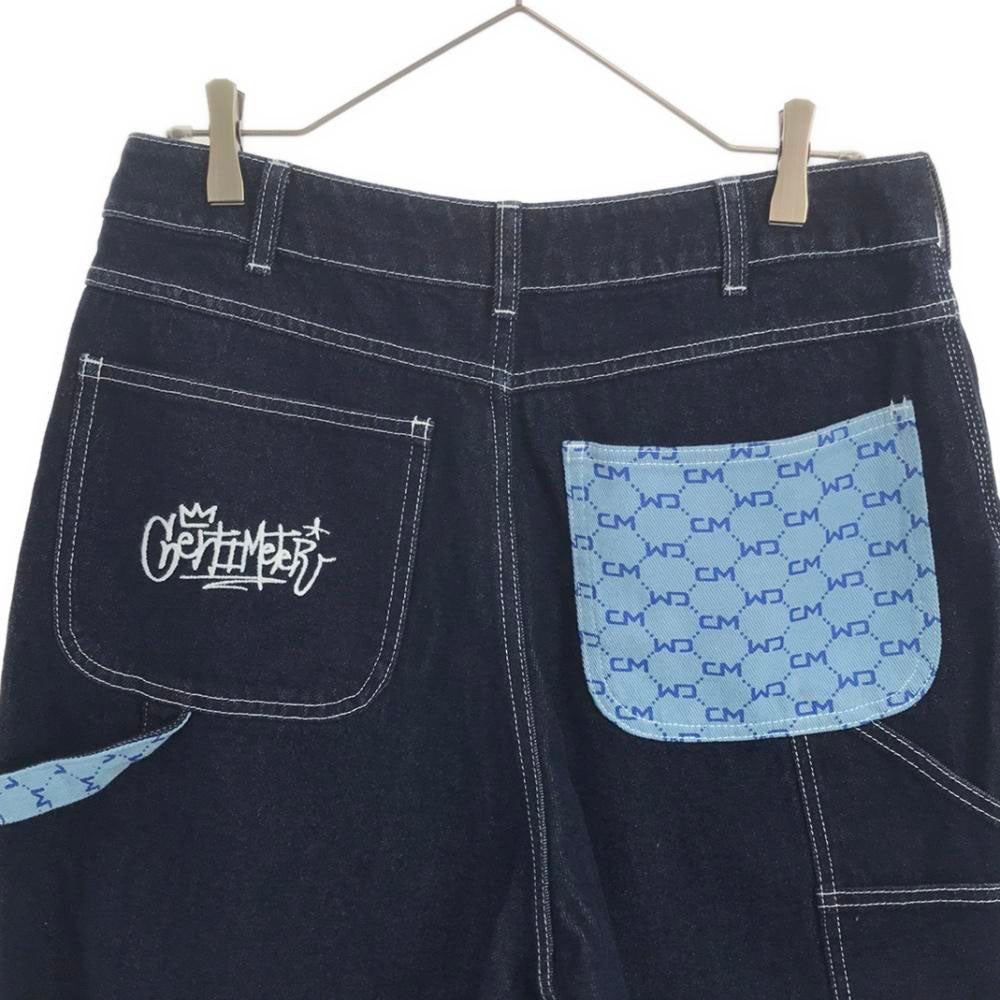CENTIMETER センチメーター 刺繍 プリント ワイドデニムパンツ M メンズ