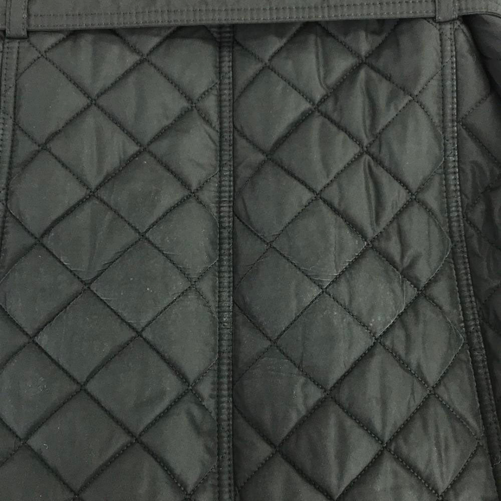 バーバリー ヘリンボーン キルティング トレンチコート 14Y ブラック BURBERRY キッズ