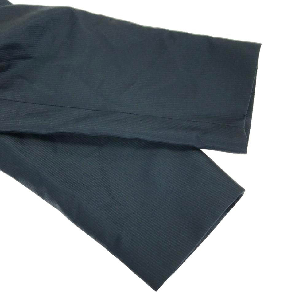 Calvin klein カルバンクライン ストライプ スタンドカラー コート 34 ネイビー ライナー付き メンズ