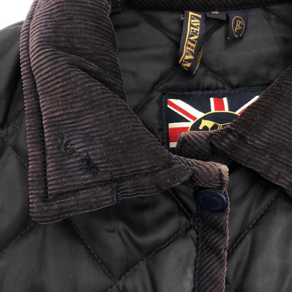 LAVENHAM ラベンハム コーデュロイ襟 キルティングジャケット 10 ネイビー系 レディース