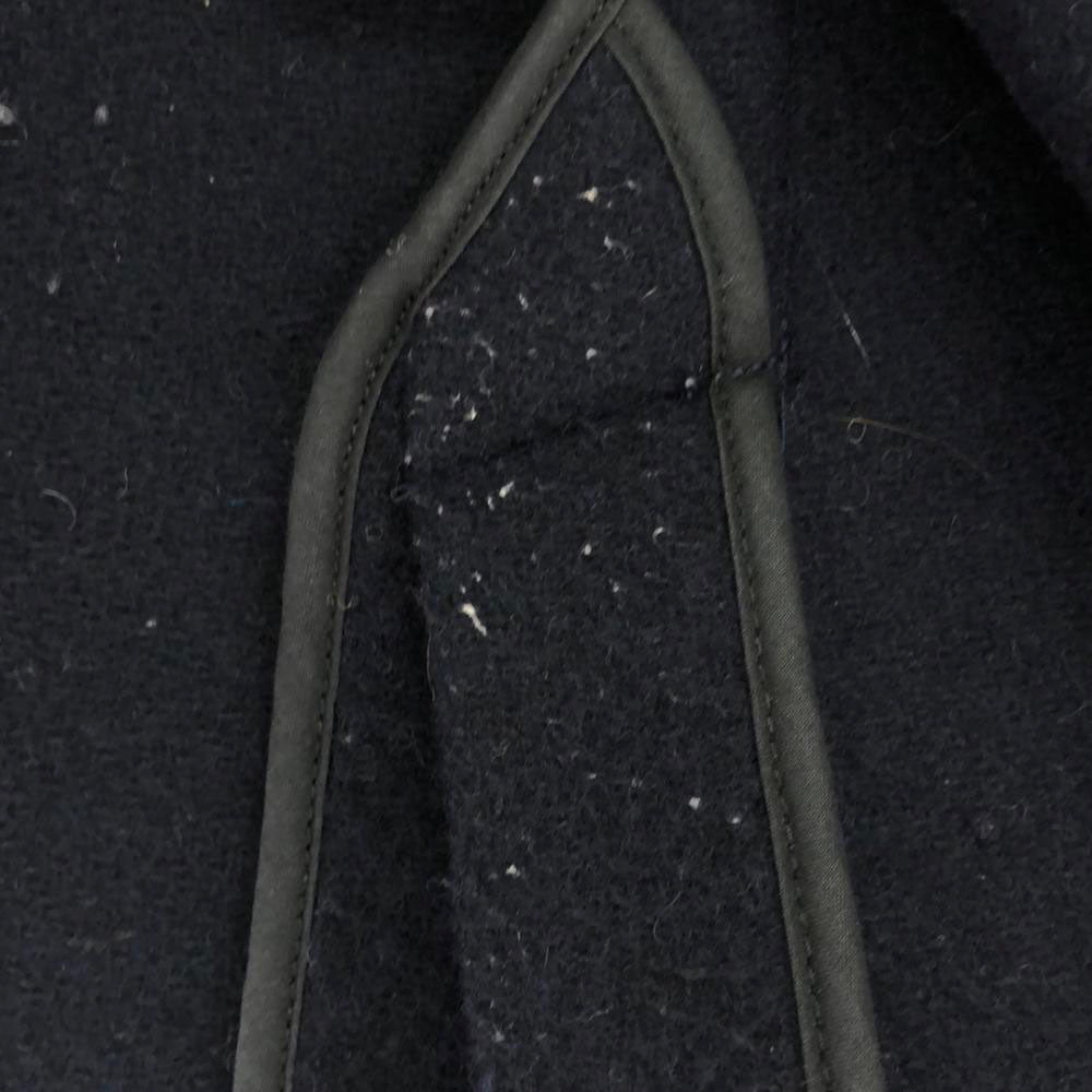 Danton ダントン 日本製 ロゴワッペン フード ウールジャケット 36 ネイビー ウールモッサ シングルコート くるみボタン メンズ