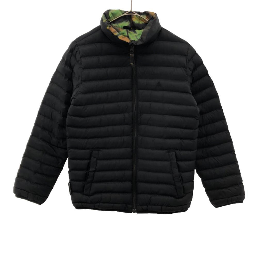 BURTON バートン リバーシブル 中綿 ジップジャケット M（10/12） ブラック×グリーン キッズ
