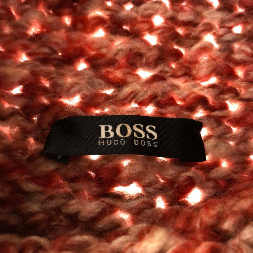 BOSS HUGO BOSS ボス ヒューゴボス ウール 長袖 ニット XS レッド系 セーター レディース
